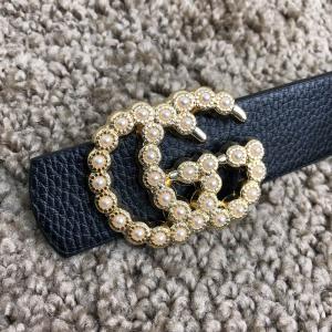 Фото Аксессуары Gucci Belt Double G Pearl Black