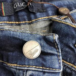 Фото Одежда Gucci Jeans Short GG Marmont Tiger Blue