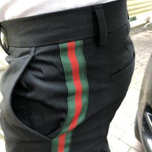 Фото Одежда Gucci Cotton 60s Pant with Web Black