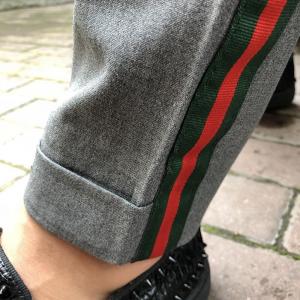 Фото Одежда Gucci Cotton 60s Pant with Web Gray