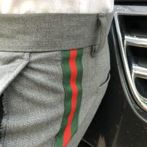 Фото Одежда Gucci Cotton 60s Pant with Web Gray