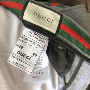 Фото Одежда Gucci Cotton 60s Pant with Web Gray