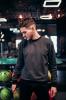 Трикотажный свитшот LINE однотонный с круглой горловиной и длинными рукавами на манжетах