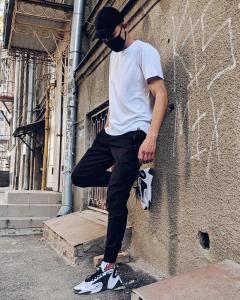 Фото Одежда Теплые брюки джоггеры мужские Пушка Огонь Zuren черные