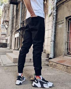 Фото Одежда Теплые брюки джоггеры мужские Пушка Огонь Zuren черные