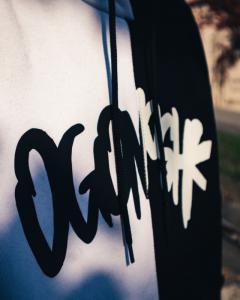 Фото Одежда Теплое худи унисекс Пушка Огонь Scratch черно-белый