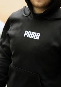 Фото Одежда Утепленная толстовка черная с белым PUMA