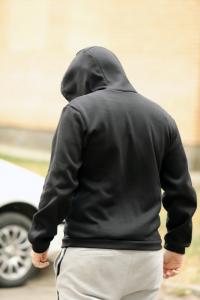 Фото Одежда Утепленная толстовка черная с белым PUMA