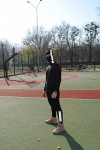 Фото  Штаны утеплённые чёрные с рефлективными лампасами Adidas