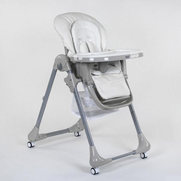 Стульчик для кормления Toti CB-4018, мягкий PU, мягкий вкладыш, 4 колеса, съемный столик
