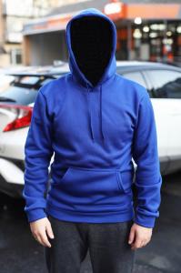 Фото Одежда Утепленная толстовка синего цвета