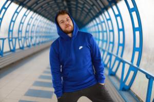 Фото Одежда Толстовка утепленная Nike синяя