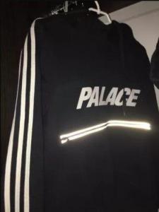 Фото Одежда Теплое худи кенгуру Adidas x Palace Черный