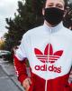Теплый худи-зиппер Adidas Thrino Красно-белый