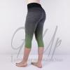 Спортивные женские леггинсы градиент, лосины с высокой талией, капри 3\4 Зеленый