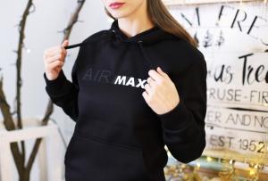 Фото Одежда Толстовка утепленная Nike AIR MAX черная унисекс