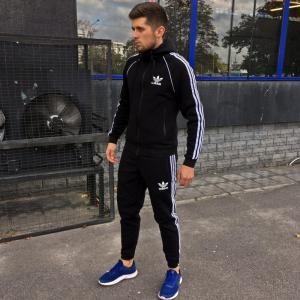 Фото Одежда Утепленный спортивный костюм в стиле Adidas │ Черный