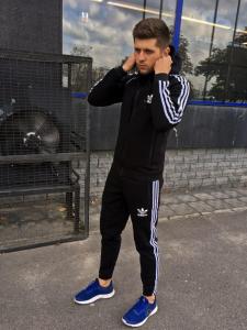 Фото Одежда Утепленный спортивный костюм в стиле Adidas │ Черный