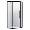 Душевая кабина Eger A Lany 100х100 без поддона профиль алюминий черный прозрачное стекло 599-553/1 Black