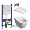 Унитаз подвесной Kolo Modo Rimfree с сидением инсталляцией Geberit Duofix Delta и клавишей смыва Delta 11 L33120000 + L30112000 + 458.126.00.1 + 115.120.46.1