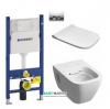 Унитаз подвесной Kolo Modo Rimfree с сидением инсталляцией Geberit Duofix Delta и клавишей смыва Delta 50 L33120000 + L30115000 + 458.126.00.1 + 115.135.21.1