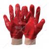 Перчатки MASTERTOOL 83-0501 кислотостойкие х/б трикотаж вязаный манжет красные 10.5 (12 пар)