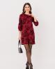 Платья ISSA PLUS 11251  S бордовый