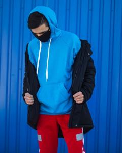 Фото Одежда Теплое худи унисекс Пушка Огонь Classic бирюзовое