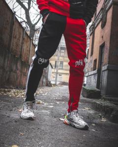 Фото Одежда Теплые спортивные штаны Joker черно-красные