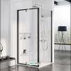 Стенка для душевой кабины Ravak Pivot PPS-90 профиль черный стекло transparent 90G70300Z1