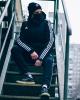  Теплые спортивные штаны Adidas Stitch Черные Спортивные брюки мужские в Украине