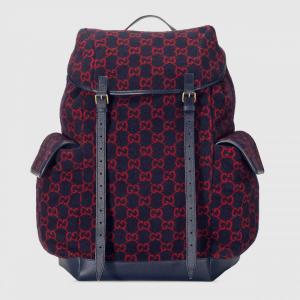 Фото Сумки Gucci Large GG Wool Backpack Blue/Red