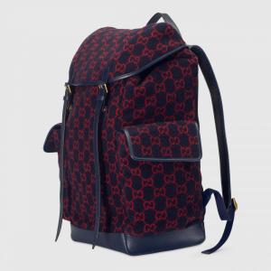 Фото Сумки Gucci Large GG Wool Backpack Blue/Red