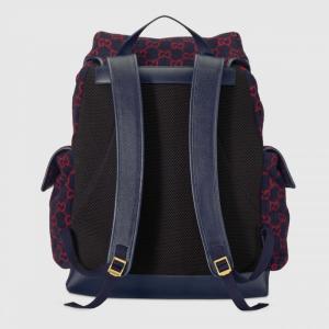 Фото Сумки Gucci Large GG Wool Backpack Blue/Red