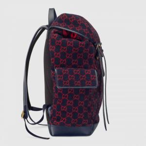 Фото Сумки Gucci Large GG Wool Backpack Blue/Red