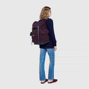 Фото Сумки Gucci Large GG Wool Backpack Blue/Red