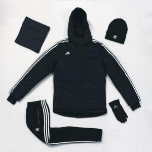 Фото Одежда Теплый спортивный комплект в стиле Adidas Originals черный