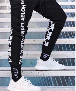 Фото Одежда Спортивные штаны в стиле Off White Abloh черны
