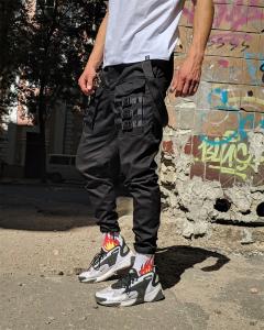 Фото Одежда Брюки карго мужские Пушка Огонь Fasten черные