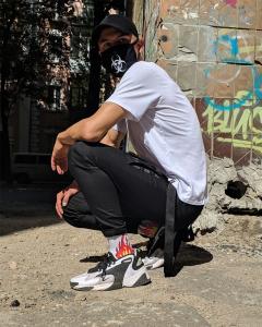 Фото Одежда Брюки карго мужские Пушка Огонь Fasten черные