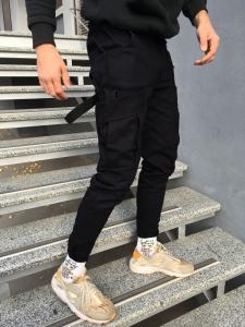 Фото Одежда Утепленные зимние карго штаны Д-2 │ Черный