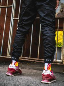 Фото Одежда Брюки карго мужские Пушка Огонь Angry Flash черные