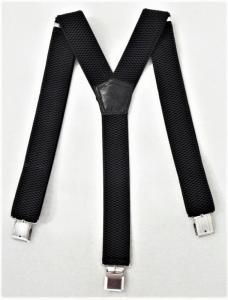 Фото  Мужские одинарные подтяжки черные