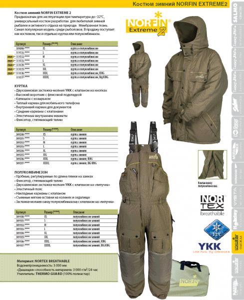 Фото Одежда для рыбаков и охотников, Зимние костюмы Norfin Костюм Norfin Extreme 2 ( -32* )