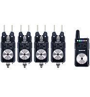 Фото Подставки для удилищ и Сигнализаторы, Сигнализаторы Набор сигнализаторов 4+1 пейджер SAMS FISH в кейсе