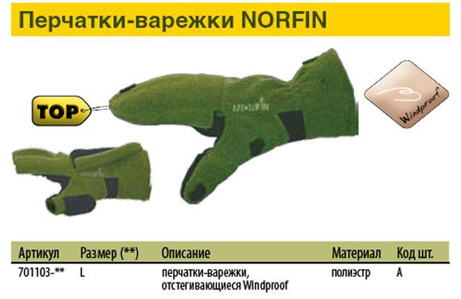 Фото Одежда для рыбаков и охотников, Перчатки, Варежки Перчатки – Варежки Norfin 701103