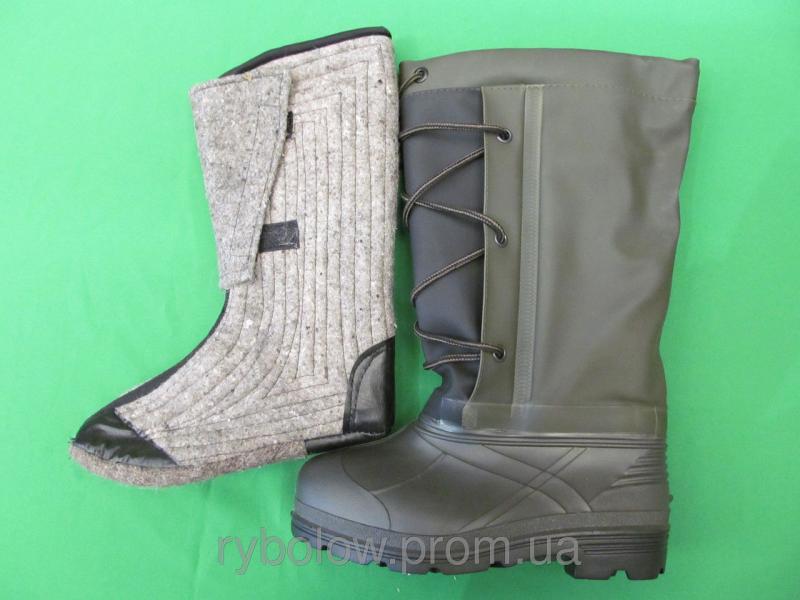Фото Обувь для рыбаков и охотников Сапоги зимние Псков Полимер ОХ12 РС с вкладышем