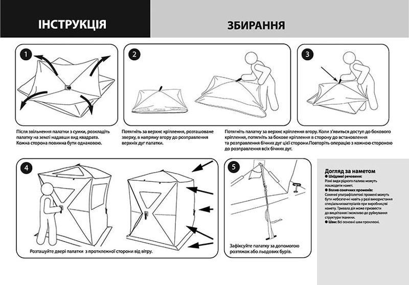 Фото Зимняя рыбалка, Зимние палатки Зимние палатки - FLAGMAN Палатка зимняя автоматическая 183*183*198см F1818O