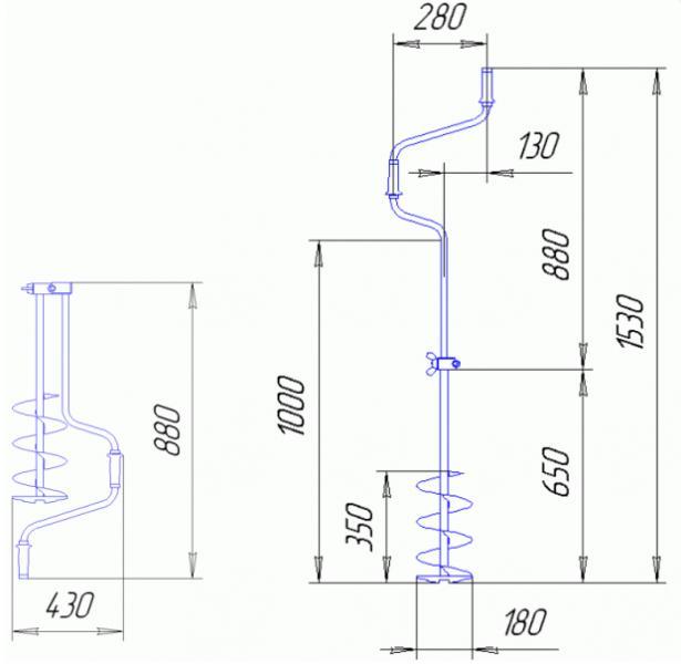Фото Зимняя рыбалка, Ледобуры Ледобур Барнаул 180 мм Тонар