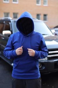 Фото Одежда Зимняя толстовка синяя + черная в подарок